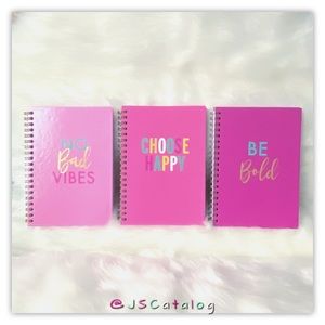 3 x Spiral-bound Inspirational Hardcovers Notebooks Journals - 100 Pages